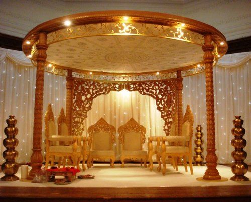 Antique Wood Wedding Mandap