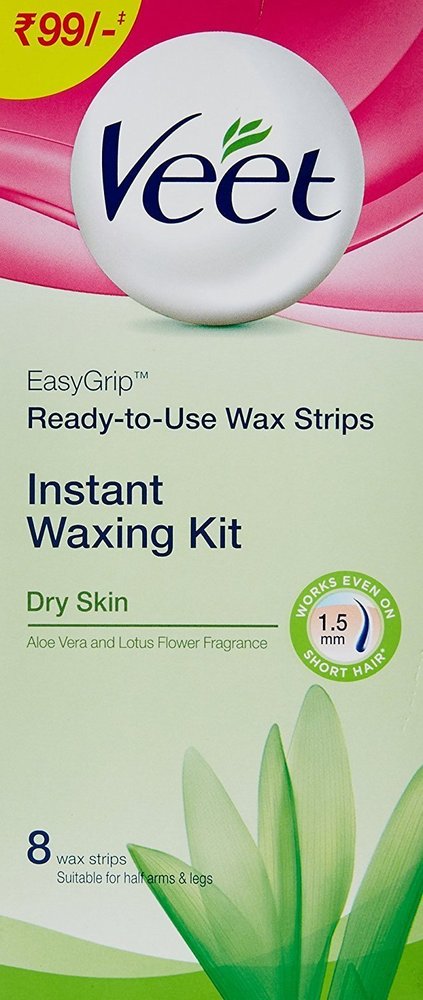 Veet Full Body Waxing Kit for Dry Skin - 8 Strips