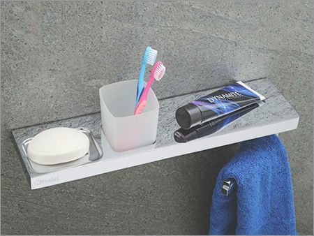 Pp Bathroom Multi Use Brass Shelf