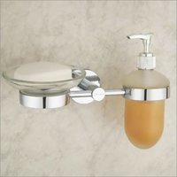 Brass Soap Dish With Liquid Dispenser