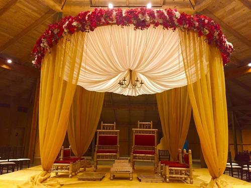 Round Fabric Wedding Mandap