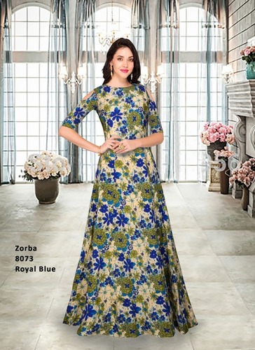 Floral Print Designer Gown