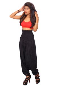 Black Full Elastic Afgani Trouser