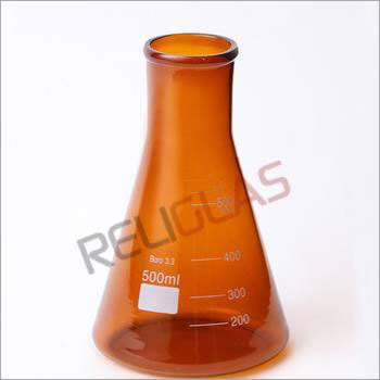 02.306 Conical Flask, Erlenmeyer, AMBER