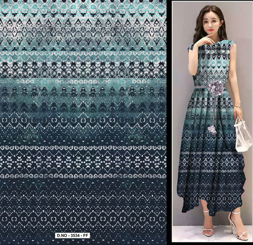 Viscose Korean Ggt Digital Print Fabric