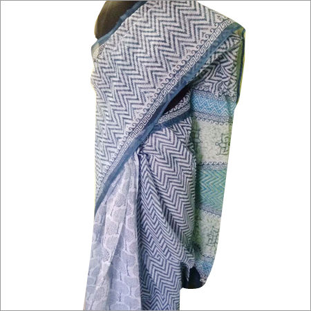 Cotton Silk Hand Printed Voile Sarees