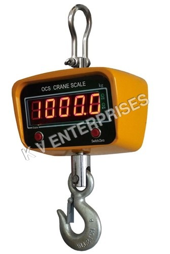 Crane Scale Machine - Steel, 15x10x5cm, 1000Kg Capacity | Accurate Weighing, Durable Design, Digital LCD Display, Portable Battery Powered