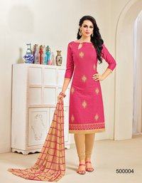 Cotton Fancy Churidar Dress Material