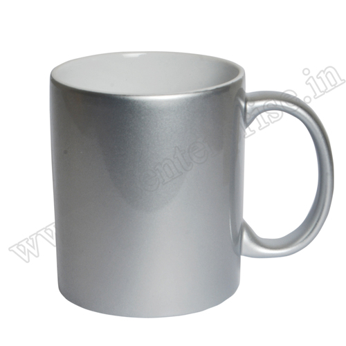 Ceramic 11Oz Silver Mug