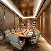 Conference Room Furniture - Wood, Table Height 3-4.5 Ft | Available 3d Interior Design, Office Interior Designing Services, Brand Acme, Brown Color