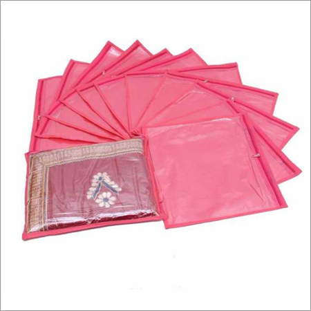 Non Woven Single Saree Cover (Pink)