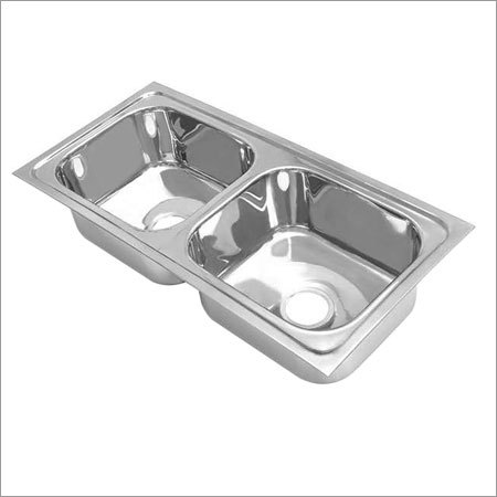 Grey Double Bowl Square Kitchen Sink