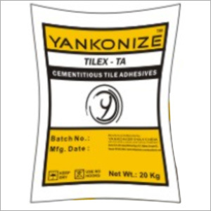 Cementitious Tile Adhesive - Cement Based, 25 kg Bag | White Color, 4-5 sq m/kg Coverage, 20 Min Open Time, 24 Hr Setting Time, 5-40Â°C Application Temperature