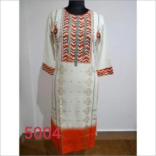 Ladies Designer Kurti - Cotton Sizes: XS-XXXL Long Sleeve Printed Patterns | Breathable Fabric No Fade Easy to Wash Perfect for Ethnic Wear