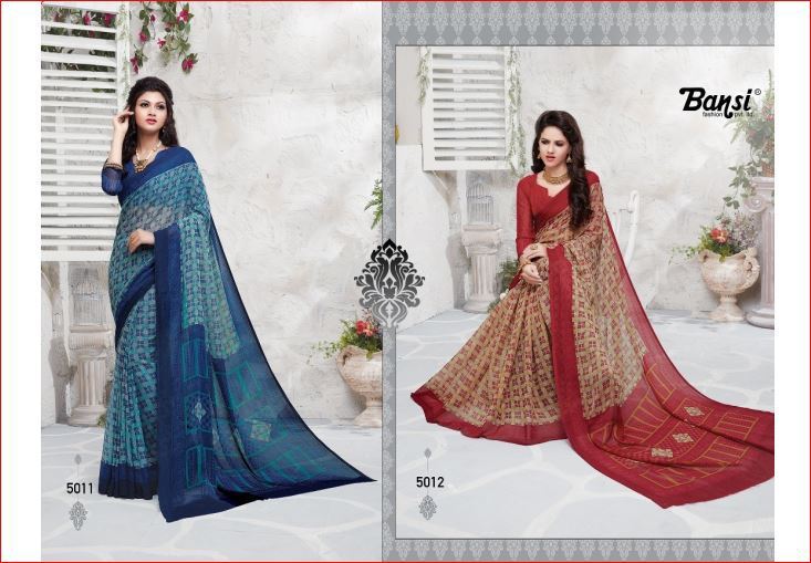 Chiffon printed sarees online