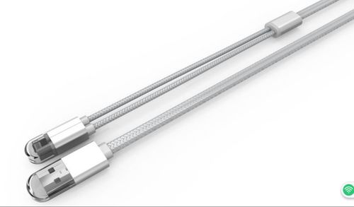 metal finnish two in 1 charging cable