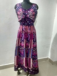 Rajasthani Printed Maxi Style Long Jacket Dress