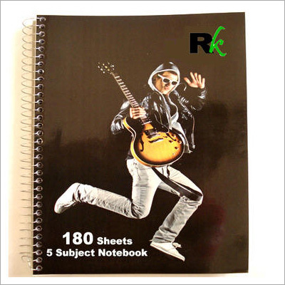 Five Subject Notebook - 180 Sheets, 10 1/2" x 8" Size | Eco-Friendly Paper, Soft Binding, 250 G.S.M Cover