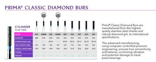 PRIMAAR CLASSIC DIAMOND BURS
