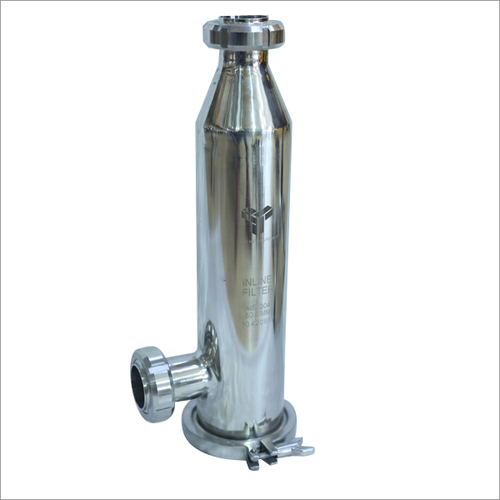 Silver Chrome Inline Magnetic Strainer (Filter)