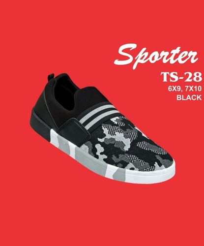 Sporter Men/Boys Canvas Black TS-28 Loafer Shoes