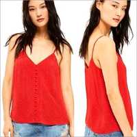 Red Printed Ladies Western Wear