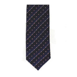 Promotional Polyester Printed Ties - Arrow Shaped, 142 cm Length | Black Striped Design for All Seasons