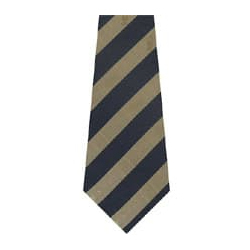 Cream And Black Polyester Strip Ties