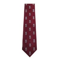 All Over Logo Ties - Polyester, 142 Cm Long, Maroon Color | Printed Arrow Design For All Seasons
