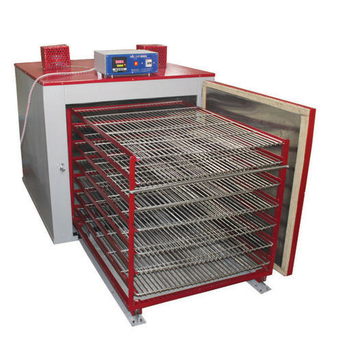 Hot Air Oven With Trolley - Color: Silver