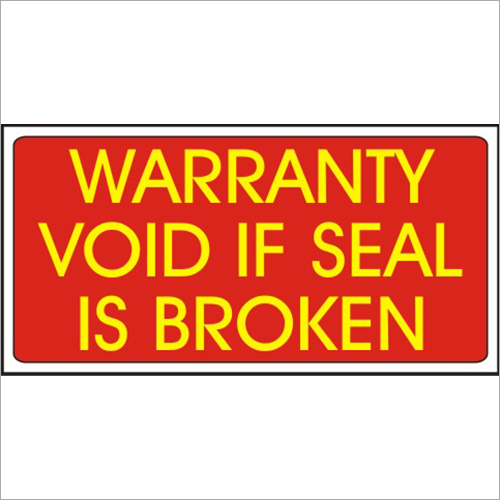 Custom Warranty Sticker