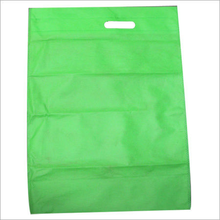 D Cut Non Woven Green Color Bag