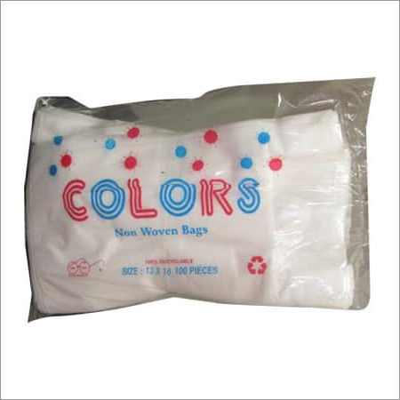 White W Cut Non Woven Bag