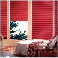 Red Horizontal Blinds