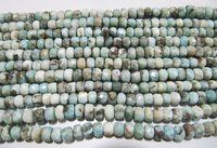 AAA Quality Natural Larimar Rondelle Faceted Beads