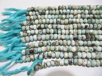 AAA Quality Natural Larimar Rondelle Faceted Beads