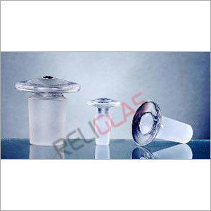 Glass 03.445 Stoppers, Solid, Flat Head