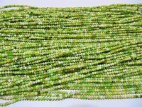 AAA Quality Natural Green Opal Gemstone Rondelle Faceted Beads