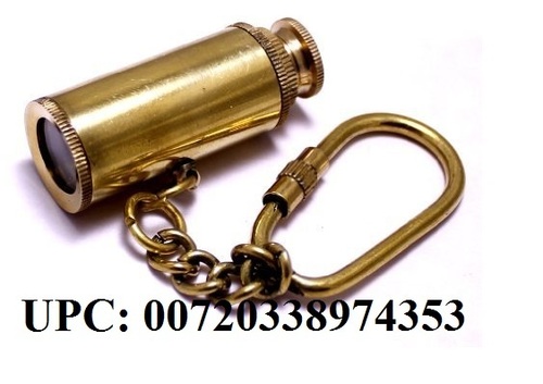 Brass Telescope Key Chain 3" - Brass Key Chain - Nautical Gift - Brass Key Ring - Nautical Decor - Brass Telescope Key Ring By Nautical Mart Inc.
