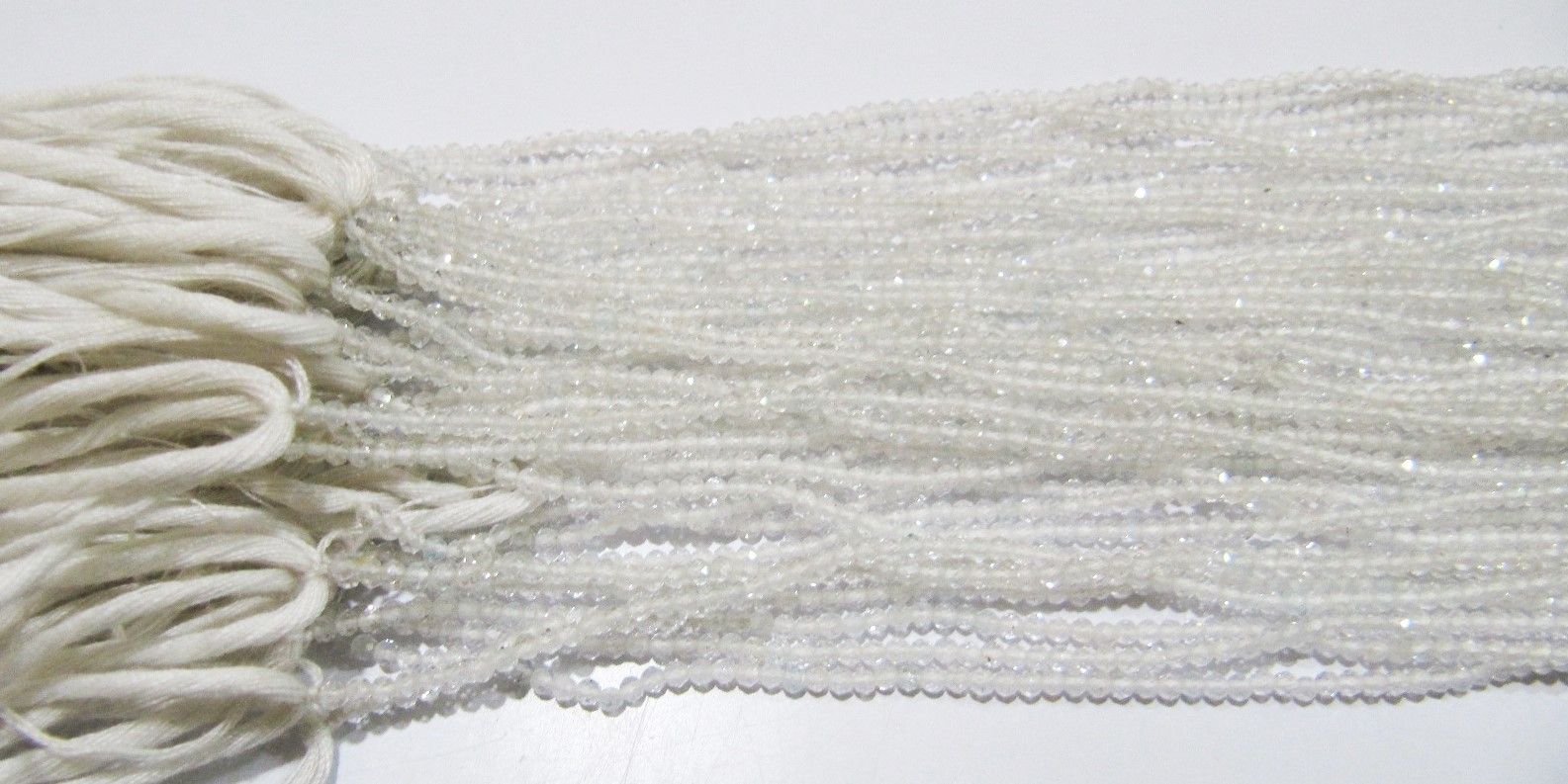 AAA Quality White Topaz Rondelle Faceted Beads