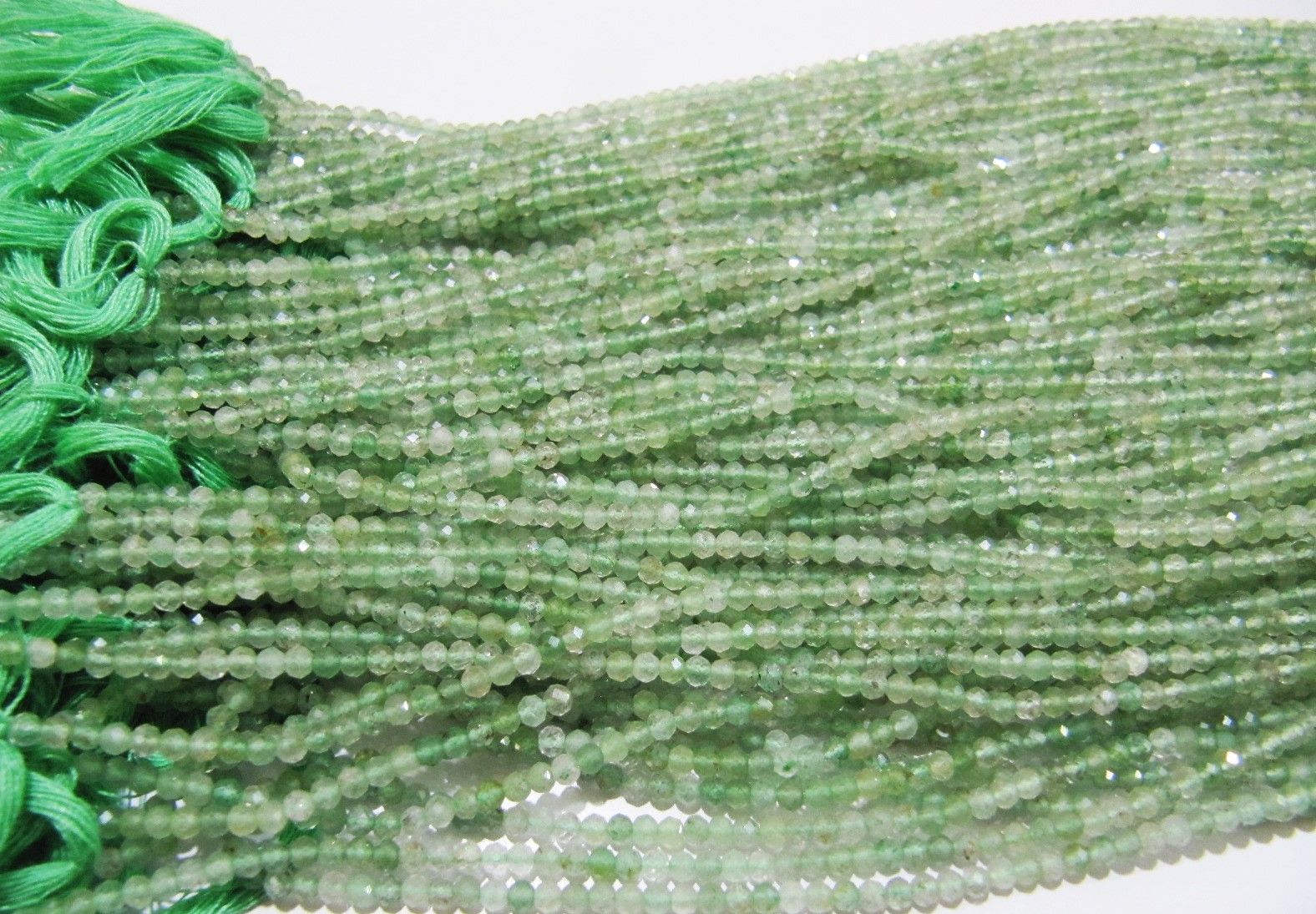 AAA Quality Natural Green Rutilated Beads