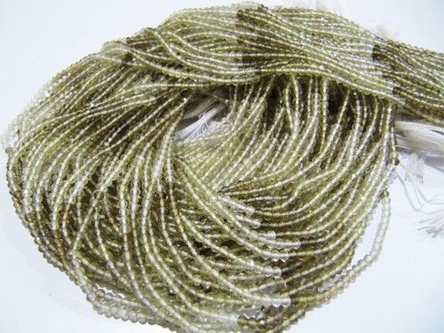 AAA Quality Natural Bear Quartz Shaded Rondelle Faceted Beads