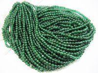 Natural Genuine Green Onyx Round Plain Beads