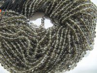 Natural Genuine Smokey Quartz Round Plain Beads