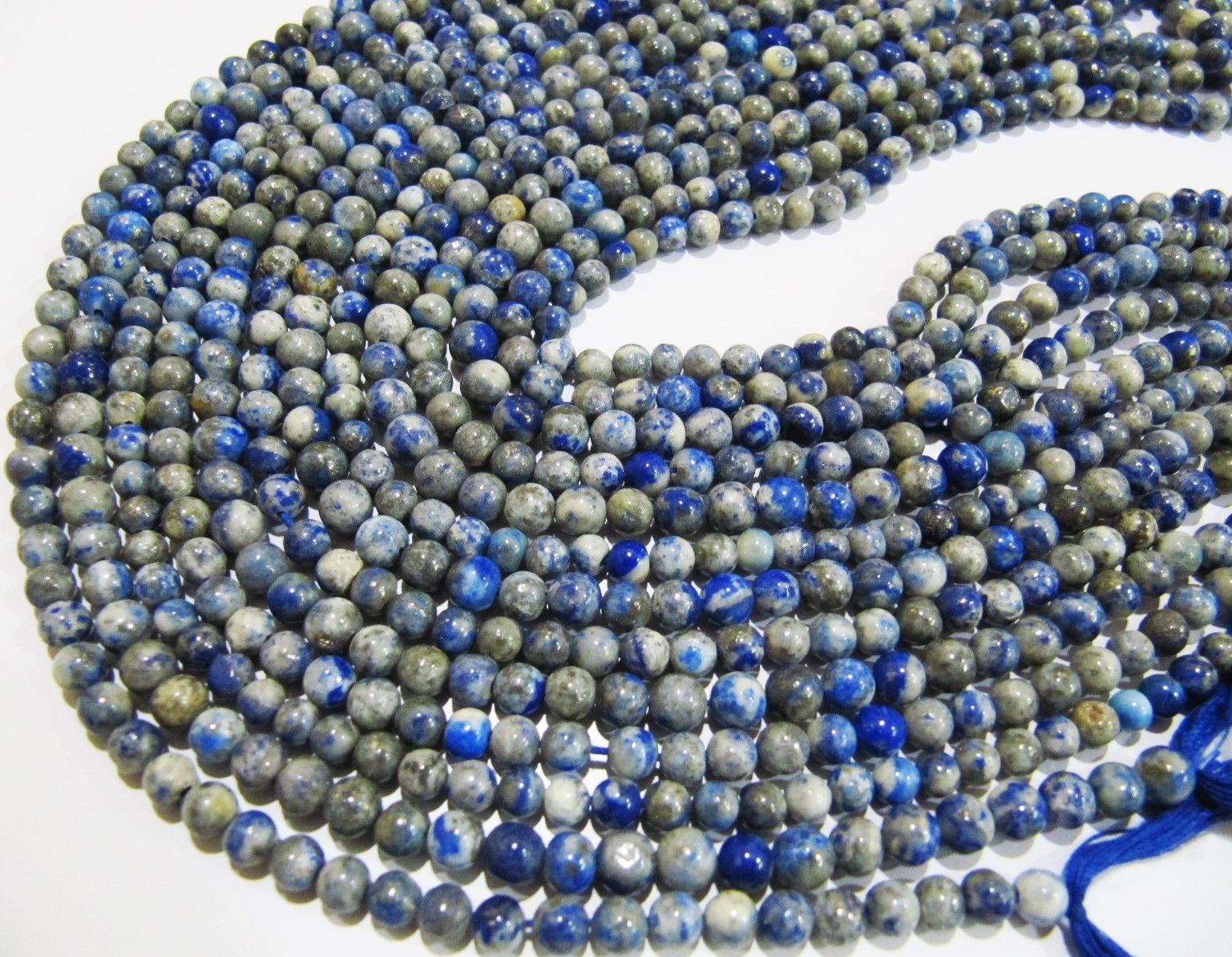 Natural Genuine Lapis Lazuli Round Plain Beads