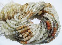 Natural Genuine Multi Moonstone Round Plain  Beads