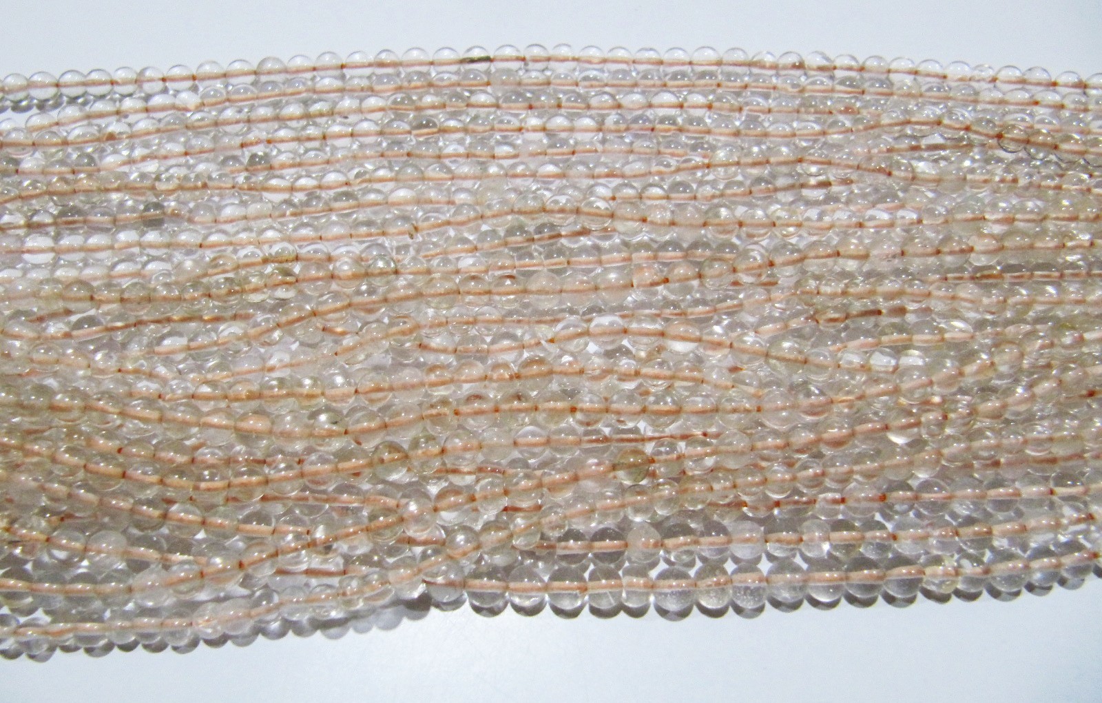 Natural Genuine Citrine Round Plain Smooth Beads .