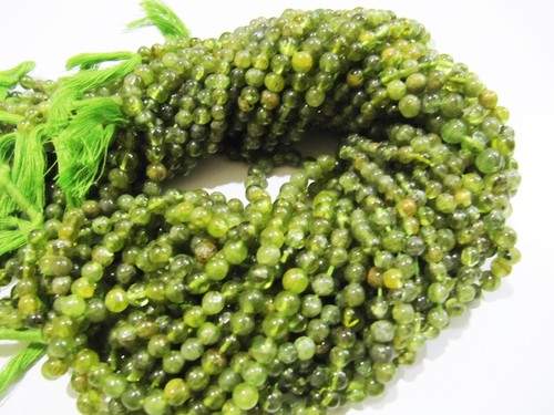 Green Natural Genuine Aventurine Round Plain Smooth Beads