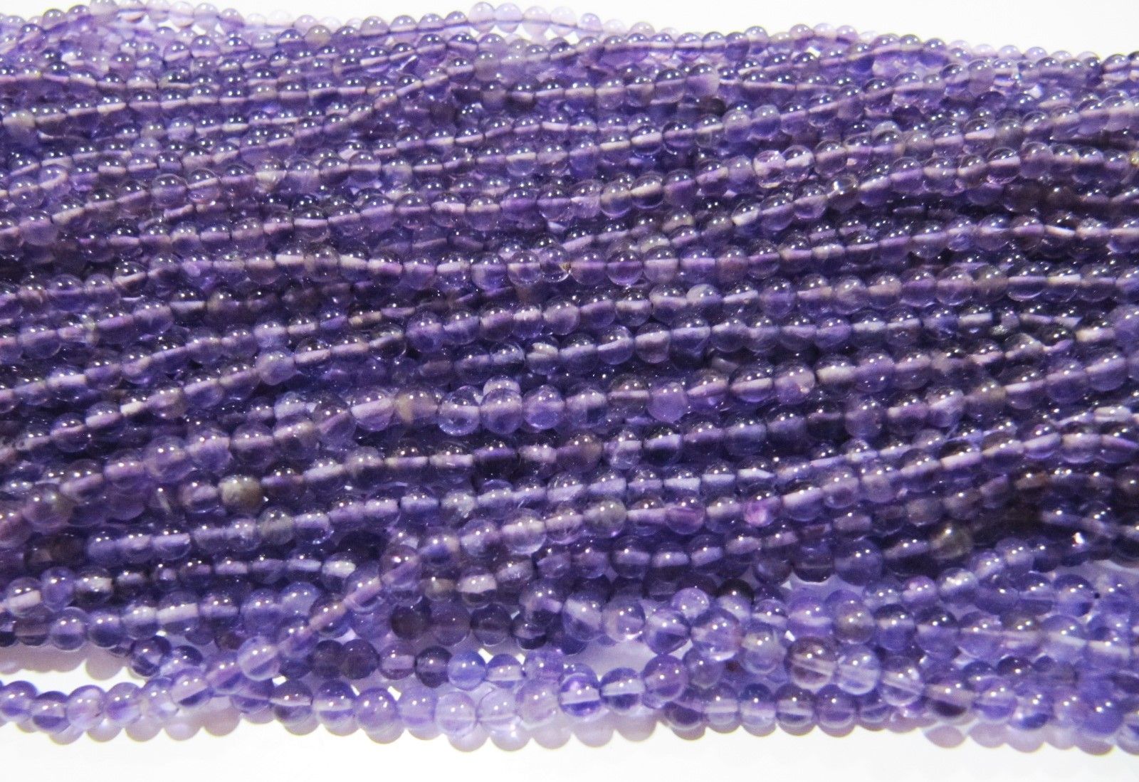 Natural Genuine Amethyst Beads Round Plain Beads