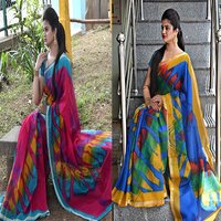 Different Colors Party Wear Kota Silk Satin Border Saree